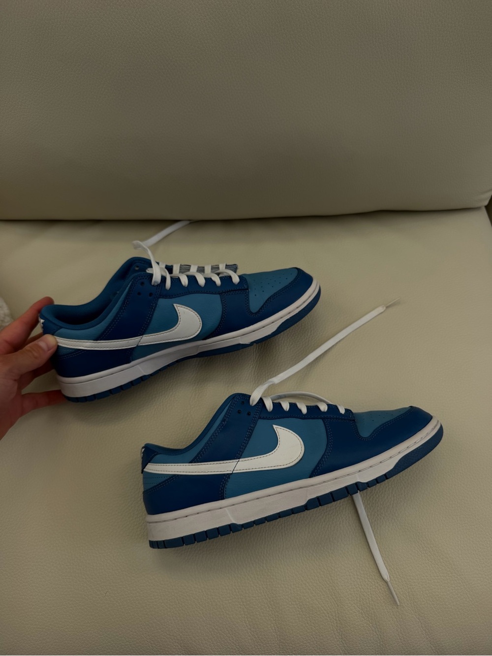 Nike Kids Blue and White Low-Top Sneakers